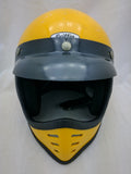 Griffin Moto-X Helmet 1984 Yellow Full Face Vintage 145