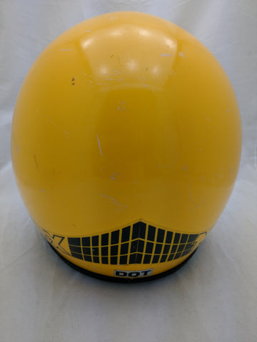 bicef motorcycle helmet 1984 Griffin Moto-X Helmet 1984 Yellow Full Face Vintage 145 – Pocatello Market