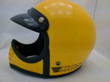 Griffin Moto-X Helmet 1984 Yellow Full Face Vintage 145