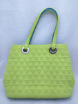 Green Lime Aqua Quilted Vera Bradley Purse Small Bag Solid