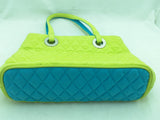 Green Lime Aqua Quilted Vera Bradley Purse Small Bag Solid