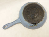 8" Blue Enamel Cast Iron Skillet Small Pan