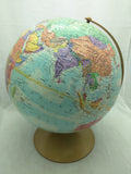 Gold Replogle 12 Inch Globe Blue World Nation Vintage