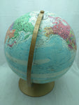 Gold Replogle 12 Inch Globe Blue World Nation Vintage