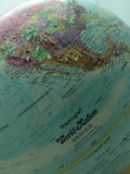 Gold Replogle 12 Inch Globe Blue World Nation Vintage