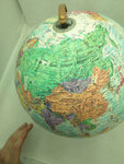 Gold Replogle 12 Inch Globe Blue World Nation Vintage