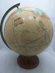Cram's Imperial World Globe Brown USA Made Vintage