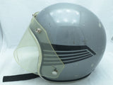 XL 7 5/8 7 3/4 AF40 Silver Arthur Fulmer Helmet Falcon Wings Black VTG