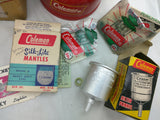 1961 200A Single Mantle Coleman Lantern Red Box Papers Filter Funnel