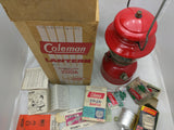 1961 200A Single Mantle Coleman Lantern Red Box Papers Filter Funnel