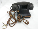 F1 Western Electric Bell System Black Dial Telephone Rotary Phone Table Top Vintage Antique