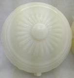 2 Decrotive Milk Glass 6" Bowl Dome Lamp Chandelier Slip Shade Art Deco Vintage Sculpture Bathroom Aladdin?