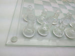 REPLACEMENT PARTS AS-IS 14" Frosted Clear Chess NOT SET Glass Board