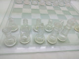 REPLACEMENT PARTS AS-IS 14" Frosted Clear Chess NOT SET Glass Board