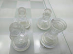 REPLACEMENT PARTS AS-IS 14" Frosted Clear Chess NOT SET Glass Board