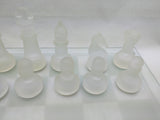 REPLACEMENT PARTS AS-IS 14" Frosted Clear Chess NOT SET Glass Board