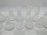 REPLACEMENT PARTS AS-IS 14" Frosted Clear Chess NOT SET Glass Board