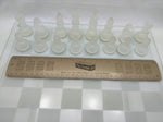 REPLACEMENT PARTS AS-IS 14" Frosted Clear Chess NOT SET Glass Board