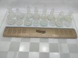 REPLACEMENT PARTS AS-IS 14" Frosted Clear Chess NOT SET Glass Board