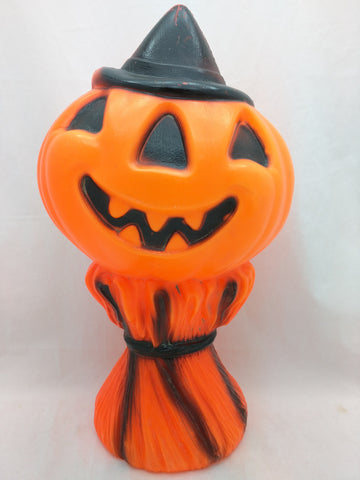 14 inch Halloween Pumpkin Straw 1969 Empire blow mold blowmold vintage missing light