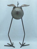 11" Metal Ball Bird Junk Sculpture Yard Ornament Dodo Welded Art
