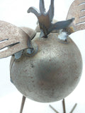 11" Metal Ball Bird Junk Sculpture Yard Ornament Dodo Welded Art