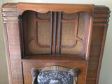 1937 Boat Farm 22" Zenith Tube Radio Antique Vintage Console Table Top Tombstone Big Pet Battery