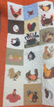 Chicken Quilt 52x72 Rooster Hen Blanket