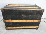 Antique Metal Wood Slate Trunk Tray Label Artwork Hardware Vintage Chest Storage