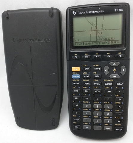 TI-86 Texas Instruments Graphing Calculator w/Cover Tested Working 13