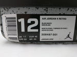 Air Jordan IV Retro 4 'Cool Grey' White Black Yellow 308497-001 Size 12