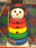 Rock-a-Stack Toy Snowman Christmas Ornament Fisher Price 2004