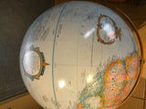 16 inch Floor 37" Stand Replogle Globe World Classic VGC Blue