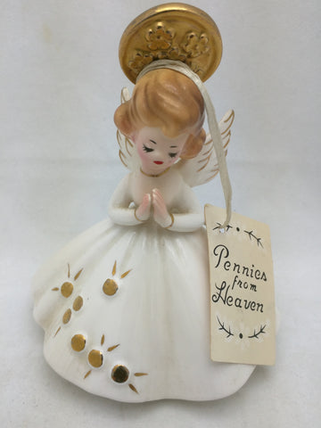 Pennies From Heaven Josef Original Angel Figurine 1950s Praying