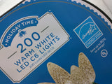 214 FEET New LED C6 Christmas Lights  Holiday Time 4X 200 Warm White