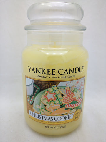 Christmas Cookie 22 oz Jar Yankee Candle Festive Unused