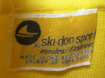 L Ski Doo Yellow Turtleneck Sweater British Crown Hong Kong VTG Snowmobile Sport Orange Black