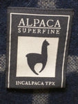 Alpaca Superfine Blanket Throw Incalpaca TPX Plaid Black Brown