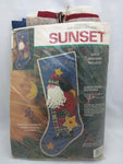 Santa Stars Stocking Sunset Felt Fabric Kit Applique 19" 18089