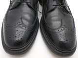 12 B FLORSHEIM Imperial Kenmoor 92604 Wingtip Dress Shoes 5 Nail V-Cleat VTG Black