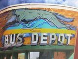 Greyhound Bus Depot Print 2004 Art Photo Pocatello Idaho Neon Light