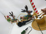 Santa Reindeer Tree Top Floating Animated Mr Christmas Table