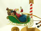 Santa Reindeer Tree Top Floating Animated Mr Christmas Table