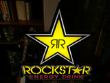 Sign RockStar Energy Drink Lighted Star Rock Hanging