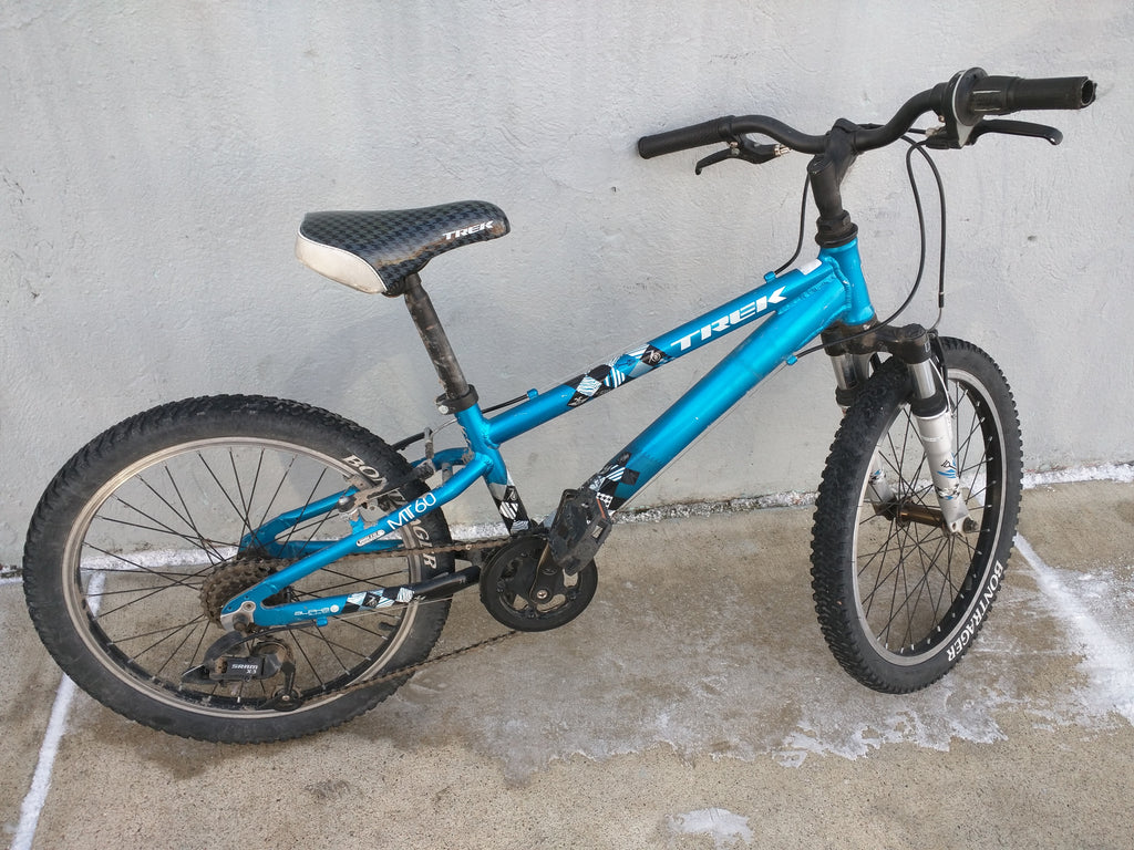trek bmx bicycles MT60 Blue Trek Youth Mountain BMX Bike Bicycle 6-Speed 20"Bontrage 16" – Pocatello Market