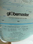 12" Globemaster Globe Blue Metal Table Stand Textured World Raised Relief