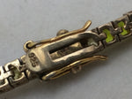 Gold Over Sterling Silver Multi-Color Tennis Bracelet 7.5" FAS