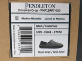 New 9 Pendleton Driveway Drop House Slippers Suede Wool Blend Gray Men
