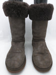9 Women UGG Paisley Shearling Classic Tall 5852 Leather Brown Boots