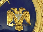 Mason Belt Buckle G Square Compass Shriner Sword Crescent Star Double Eagle 32 Degree Masonic